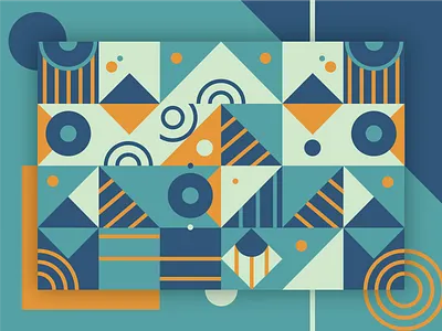 Sunsent abstract color palette geometric geometry illustration logo pattern vector