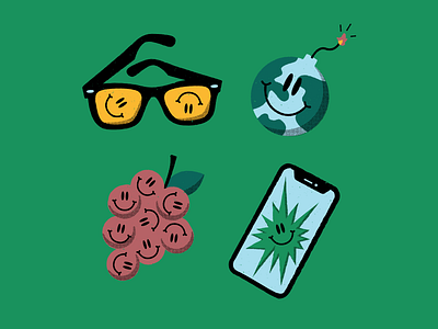 Have a nice day 🙂 doodle editorial fun grit illustration smiley texture vector