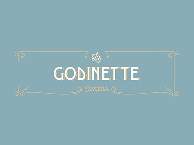 LA GODINETTE bistrot brandind design branding branding identity design food france illustrator logo red rennes restaurant branding restaurant logo retro typogaphy vector vintage vintage font wine