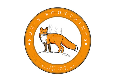 Fox's Footprints adobe branding design illustration logo photoshop typography