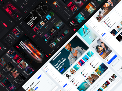 Holo Music Cyber Monday Promo app chart dashboard design design system desktop lifestyle mobile music news player portal spotify streaming ui kit web