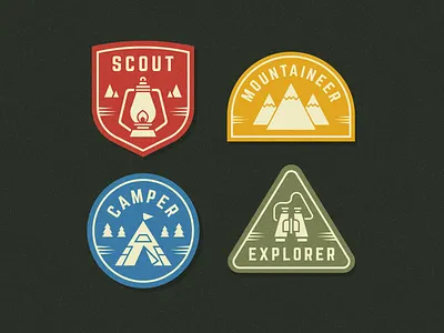 Scout Patches camper mountain tent