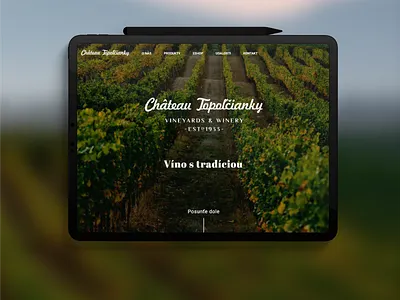 Château Topoľčianky | web redesign concept | 1/2 brand concept design landing landing page landingpage redesign ui uidesgin ux uxdesign web web design web designer webdesign wine winery