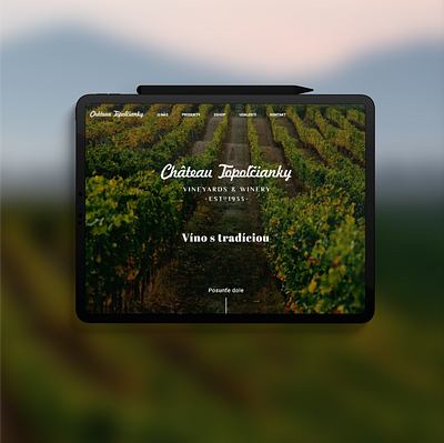 Château Topoľčianky | web redesign concept | 1/2 brand concept design landing landing page landingpage redesign ui uidesgin ux uxdesign web web design web designer webdesign wine winery