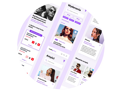 Empik bilety - tickets mobile website animation animation app clean design flat icon purple ticket tickets ui ux web white