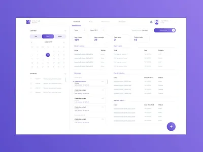 Dashboard for lawer's app design ui ux web