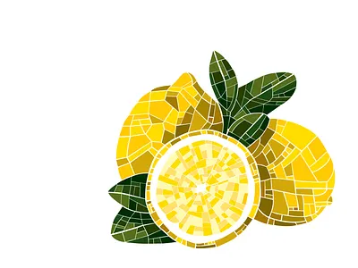 Lemon - Mosaic design illustration vector