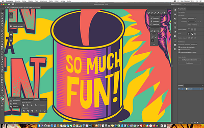So. Much. Fun. art design illustration psychedelic retro surrealism type typography vector vintage