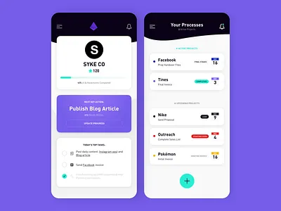 Freelance Management App app branding crm freelance ios iphone management minimal product simple startup task ui ux