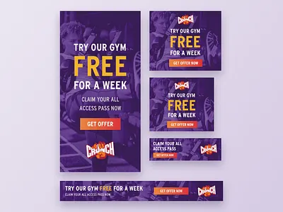 Google Ad Design – Crunch Fitness ad design banner design google google ad banner google ads