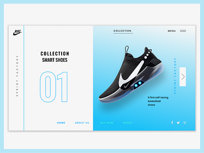 Nike Adapt BB Landing Page branding clean conceot design figma landing page landing page concept nike adapt bb landing page nike shoes shoes landing page ui ui design ux ux design web design website