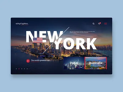 New York creative creative design graphicdesign inspirational landing page uxui web web design website
