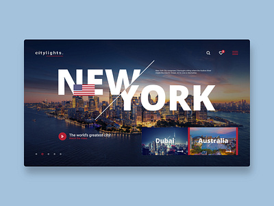 New York creative creative design graphicdesign inspirational landing page uxui web web design website