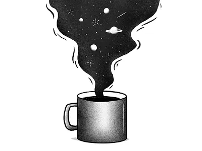 Coffee Exploration coffee design explore gradient illustration ipad procreate space