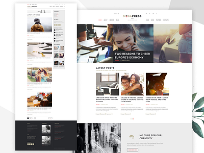 Blog, landing template blog design ui ux uxui wordpress blog wordpress theme