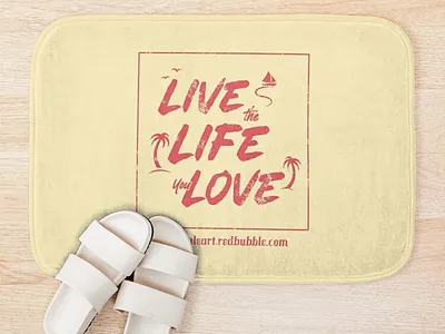 Live the life you love design grunge illustration lettering print retro typography vector vintage