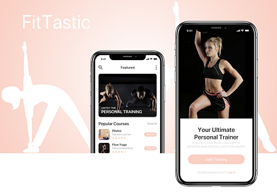 FitTastic app behance design illustration ios app new photoshop ui ux