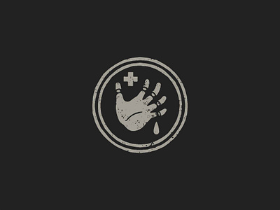 L'Ambulancier adobe badge design black branding circles cross design drop grey hand icon illustration illustrator logo print simple design texture vector