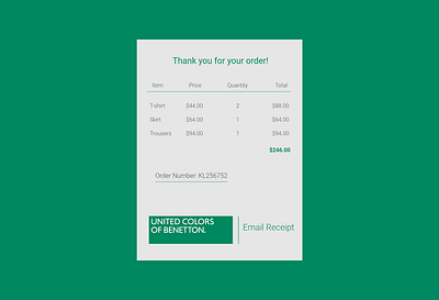 Email Receipt dailyui design ui