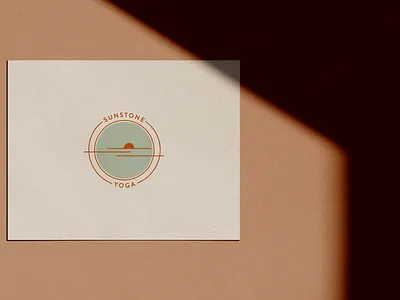 Sunstone Yoga 2 color mark brand identity branding design graphic design illustration logo typography