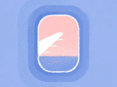 O 36 days of type airplane blue design flat illustration illustrator letter plane sea texture type typography vector window wing