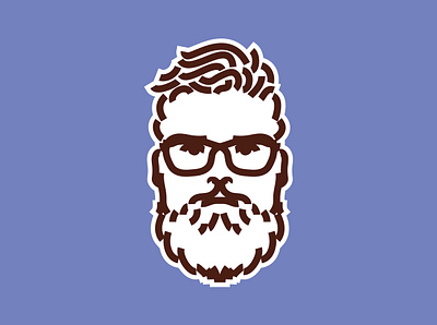 Hi Dribbble! beard face illustration outline selfportrait