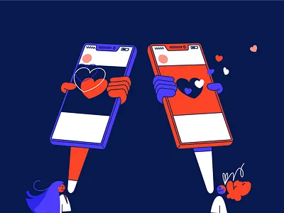 Social Media 2 art design facebook heart illustration illustrator instagram social media twitter vector