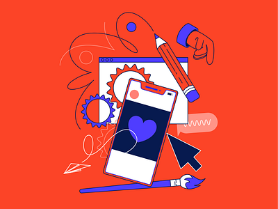 Social 04 art design facebook heart illustration illustrator instagram social media tap twitter vector