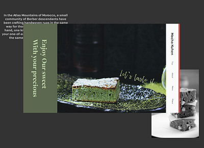 cake branding design green japan magazine site snow tea web web design winter