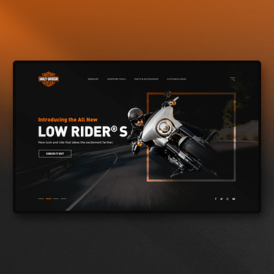 Harley Davidson Home Page Concept concept dailyui graphic design harley davidson home page landingpage mainpage motorcycle ui uidesign ux web webdesign