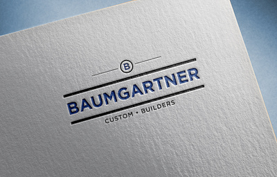 Baumgartner Logo Paper Pressed branding illustrator logo logo design logodesign logotype typogaphy vector