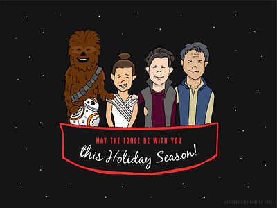 Star Wars Seasons Greetings // Weekly Warmup art character characters design drawing graphic design illustration illustration art illustrator vector