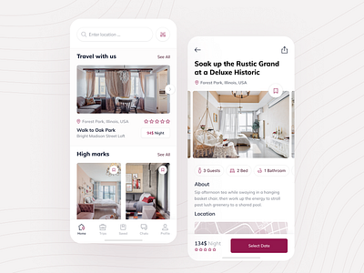 Rent Estate - App apartment app booking dashboard design estate flat guest hotel house property real estate rent room toglas ui ux