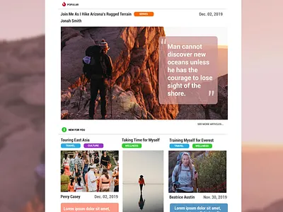 Daily UI # 035 - Blog Post blog daily ui design ui ux web design