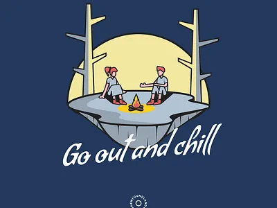Go out and chill 2d branding design flat design illustration portfolio sketchapp vector