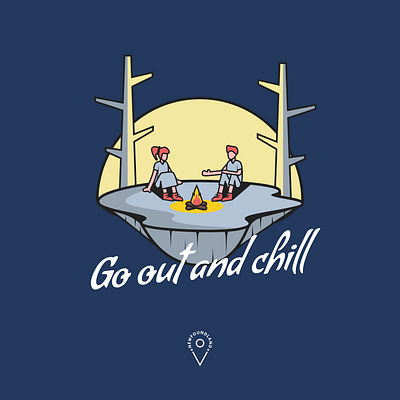 Go out and chill 2d branding design flat design illustration portfolio sketchapp vector