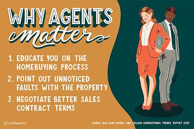 Why Agents Matter agent business business man business woman hand lettering illustration real estate real estate agent