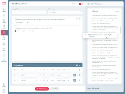 Add Survey (Form Builder) admin dashboard form builder ui design webdesign
