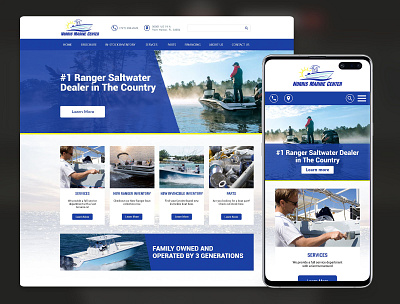 Norris MArine Center design homepage mockup ui web