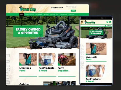 Farm City design homepage mockup ui web