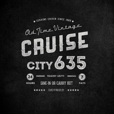 Cruise City 635 branding design illustration logo typography