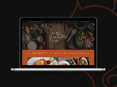 Daughter Thai Kitchen & Bar classic concept cuisine design food restaurant thai ui web web design website