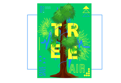 Hail Nature !!! design graphic design illustration nature poster design tree typography vector