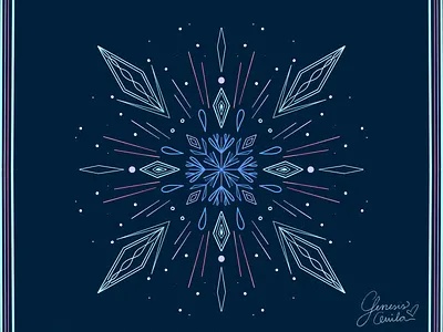 Elsa | Frozen 2 design disney disney princess frozen graphic illustration illustrator line art patterndesign photoshop procreate procreateapp simple snow snowflakes