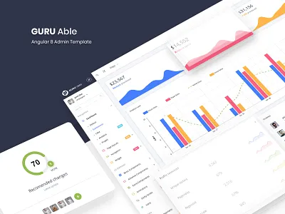 Guru Able Angular 8 Admin Template admin admin dashboard admin dashboard template admin design admin panel admin template admin theme admintemplates angular 8 angular dashboard angularjs branding dashboard sass ui ui ux design ui ux