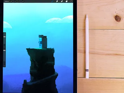 Payphone Illustration apple pencil art blue canyon concept illustration ipad payphone photoshoot plateau procreate simple