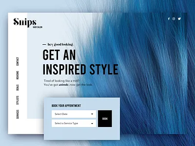 Snips Hair Salon brandidentity branding colorpalette design designagency graphicdesign ui uidesign uxdesign uxui