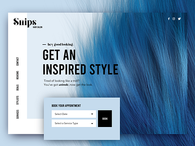 Snips Hair Salon brandidentity branding colorpalette design designagency graphicdesign ui uidesign uxdesign uxui