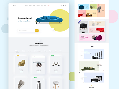 eCommerce Product Website design dribbble ecommerce design light theme marketplace minimalistic product design responsive design search search bar uidesign uxdesign website design