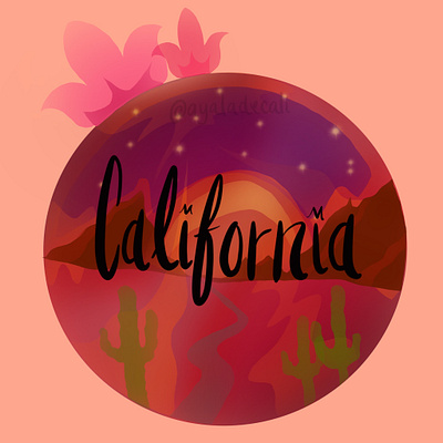 Cali '19 california calligraphy design illustration